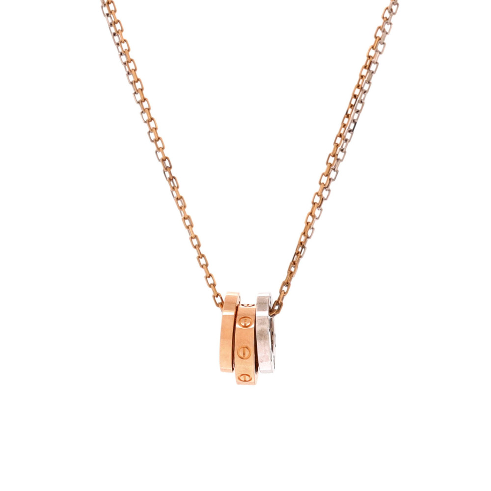 Cartier Love 3 Ring Pendant Necklace